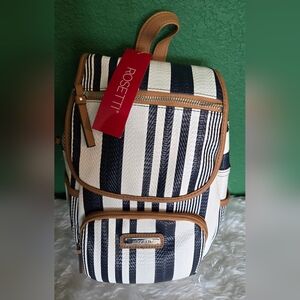 NWT Rosetti Small Backpack Tinley Navy Stripe